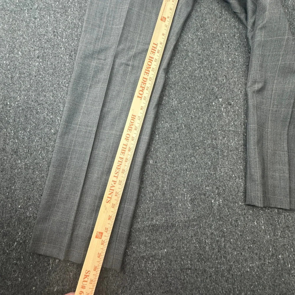 Banana Republic Dress Pants Men 32x32 Gray Plaid Tailored Fit Trousers 671718
